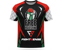 FIGHTSENSE Sport T-shirt – Free Palestina – Ademend & Sneldrogend – Maat L