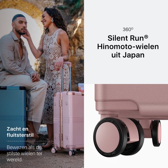 ONYX Hybrid Pro Check-in Koffer Medium 70 Liter - Gerecycled Polycarbonaat en Ritsloos Design - Reiskoffer met TSA slot en Spinner wielen - Candy Pink