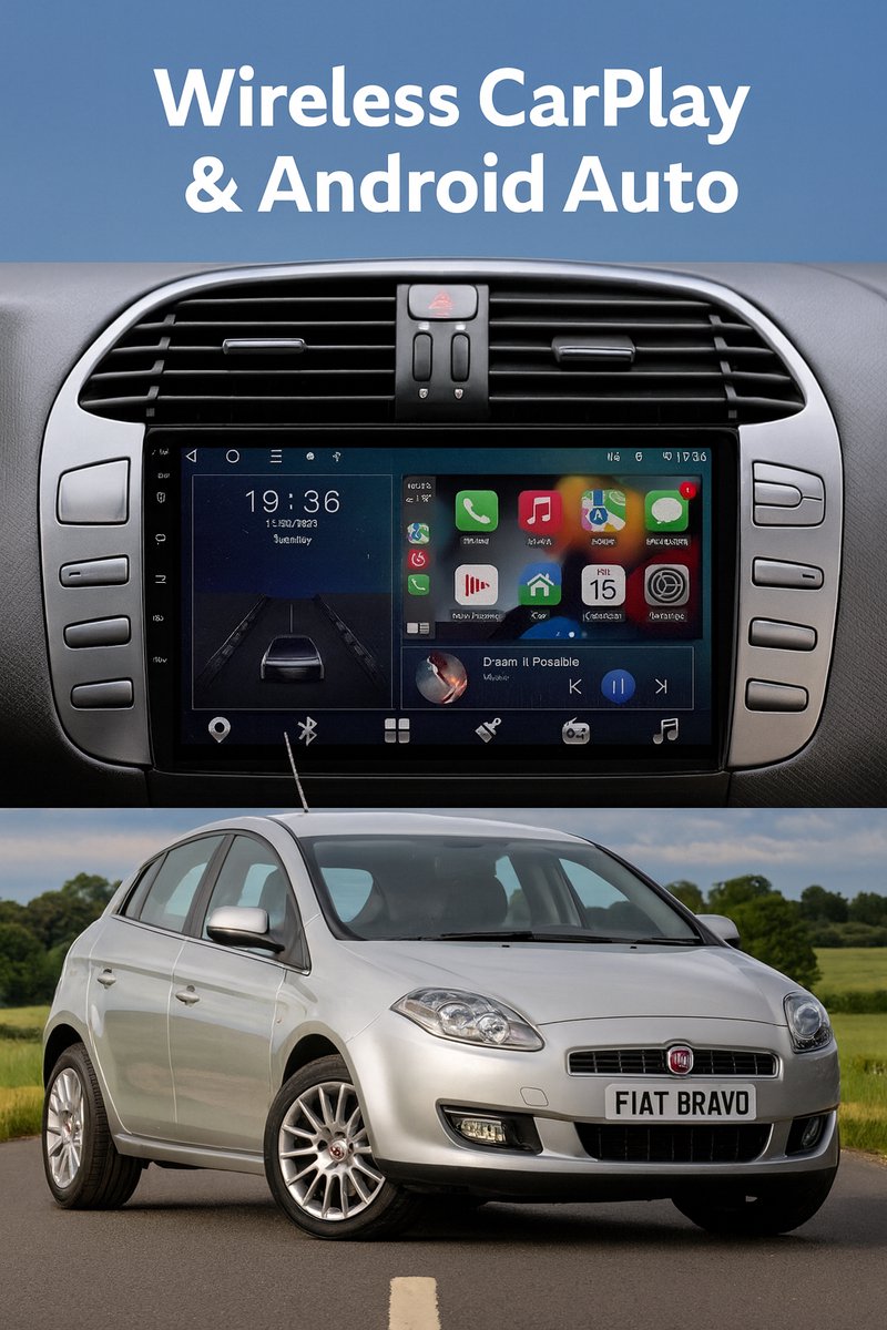 ADIVOX T2 9 inch geschikt voor Fiat Bravo 2007-2012 CarPlay/Wifi/Auto/RDS/DSP/5G/DAB+
