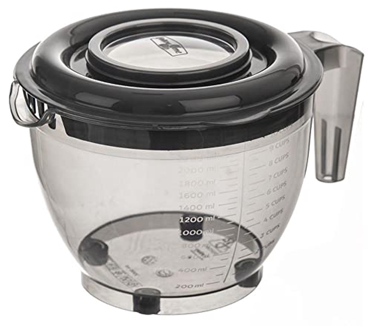 Mengkom met spatdeksel en maatindeling - 2,5 l perfect voor elke keuken