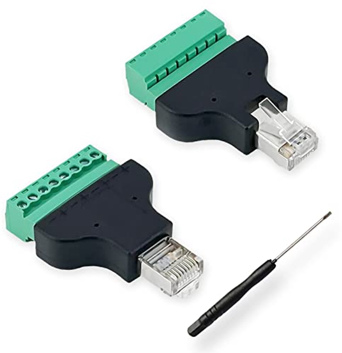 8-Pins RJ45 Schroef Terminal Adapter voor Ethernet Connectie