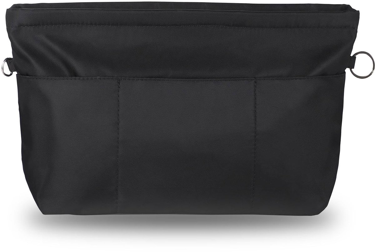 longziming -Make-uptas Organizer – 13 Vakken – Waterdicht Nylon – Lichtgewicht & Duurzaam – 28.5×11×20.5 cm – Zwart – 1 Stuk