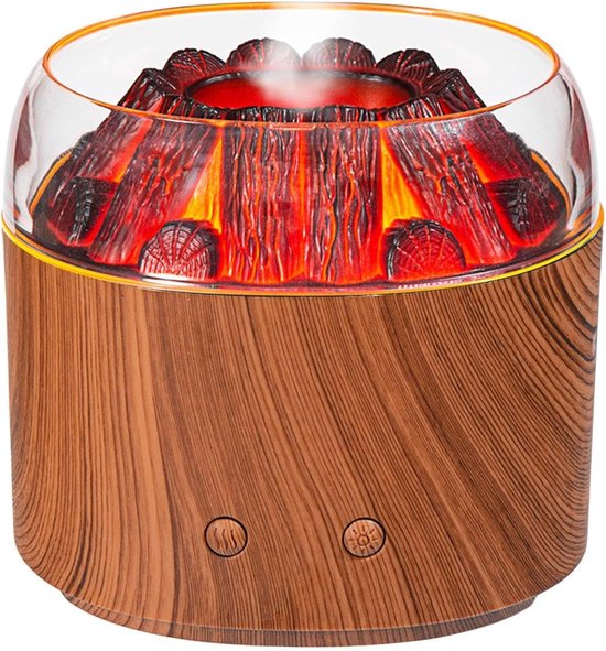 Volcano Flame Diffuser - 160 Ml Draagbare Mistluchtbevochtiger, Vredige Geurtherapie, Stil Aromatherapie-apparaat | Ontspannende Warme Lichtverspreider Voor Kamer Bureau Auto Thuis Badkamer Klaslokaal