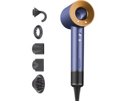 NOVIFY® Fohn - Fohnborstel - Haardroger met 5 opzetstukken - Fohn met Diffuser - 1500W - Donkerblauw