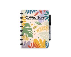 Correctbook A5 Uitwisbaar Notitieboek – Herbruikbaar schrift – Botanical Beauty – Gelinieerd – Inclusief pen & wisdoekje – Aanvulbaar met extra pagina’s
