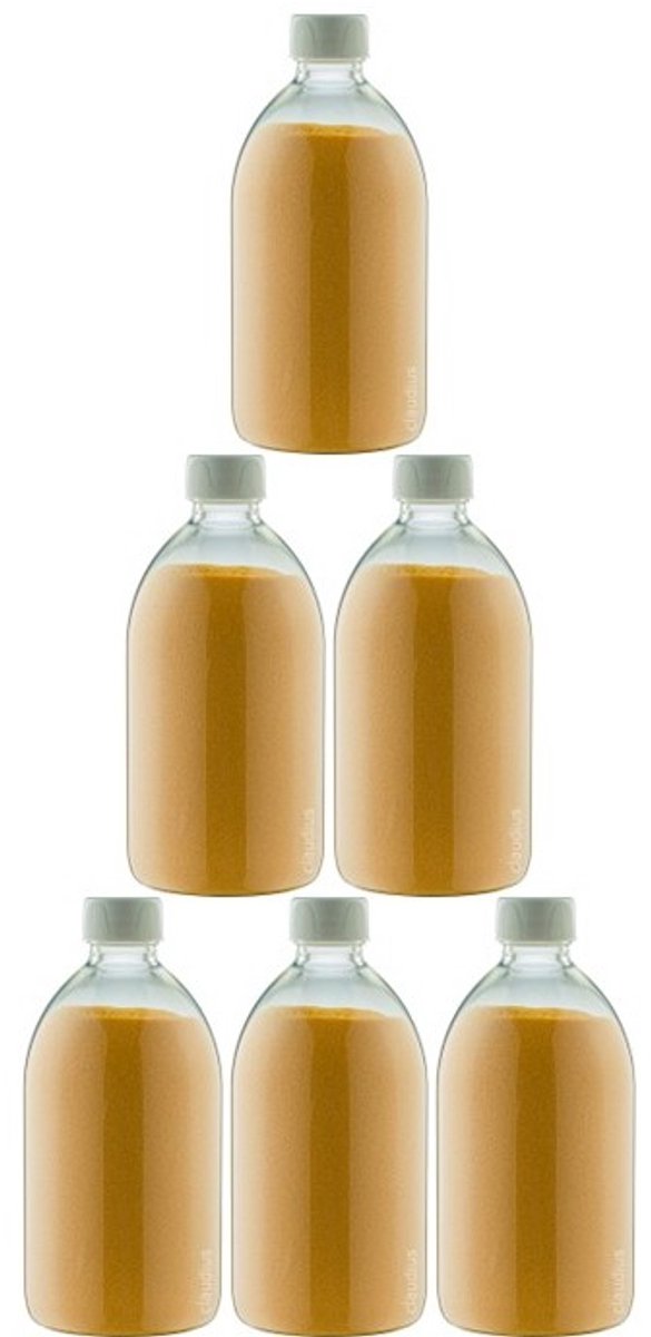 Scrubzout Appel-Kaneel 650 gram - Fles met witte dop - set van 6 stuks - Hydraterende Lichaamsscrub