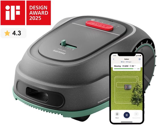 Philips robotmaaier 3000-serie - kruismaaien, GPS-mapping, slim maaien, regensensor, grijs (RSL3000/10) van Philips — afbeelding 4