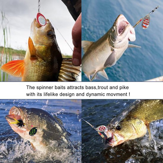 Rooster Tail Fish Bait - Inline Spinner Bait Set voor Forel, Baars en Zalm - Geschikt voor Zoetwater, Beken en Stroomversnellingen van Yakima Bait — afbeelding 4