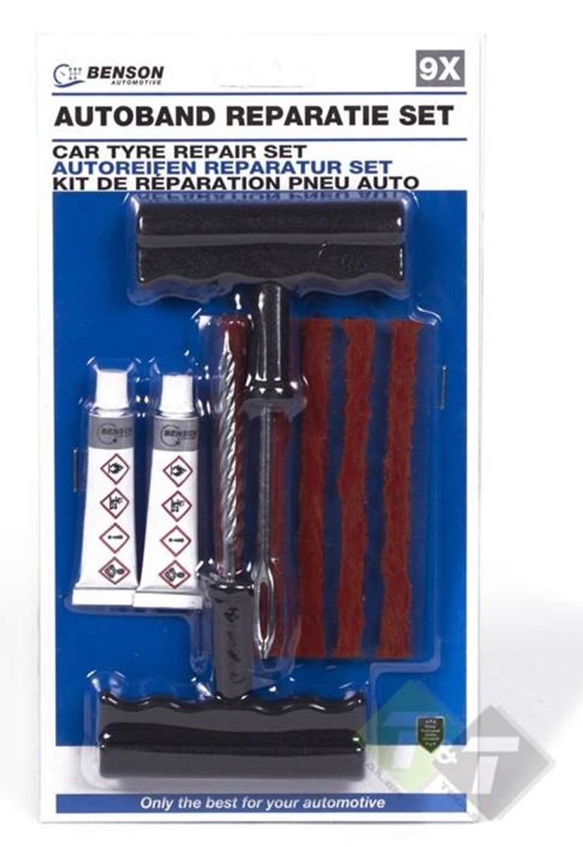 Banden reparatieset, Proppenset, inc. 5 proppen, Bandenprop, Benson thumbnail 2