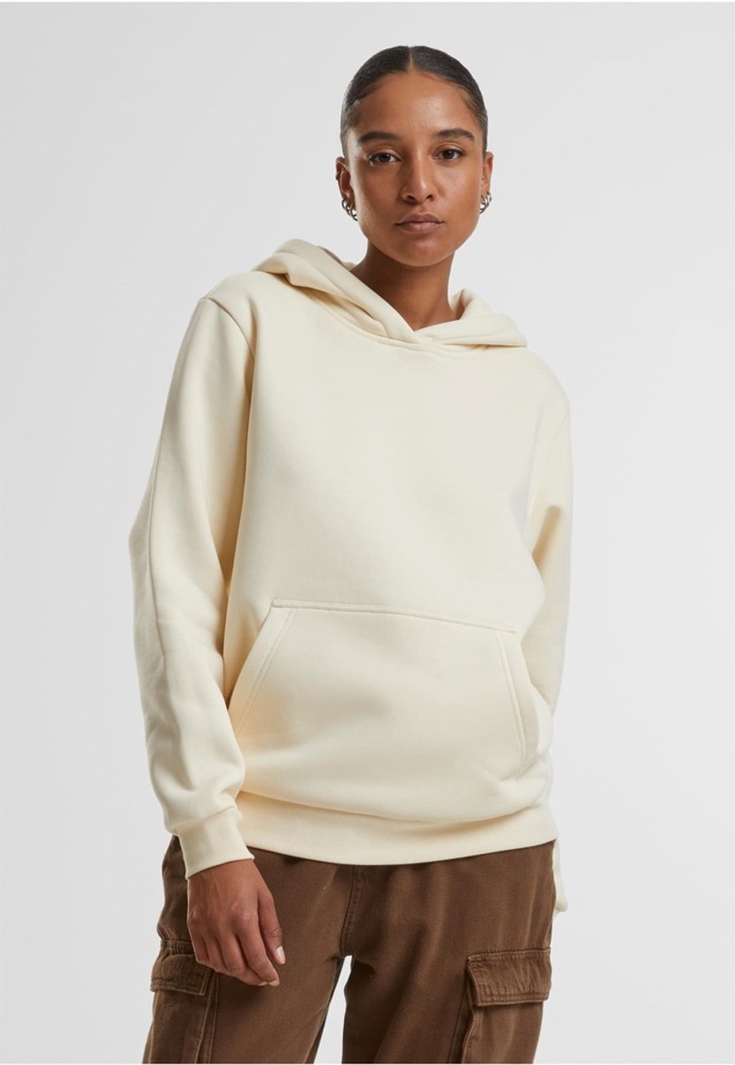 Urban Classics Dames fluffy hoodie Trui met capuchon gebroken M Wit