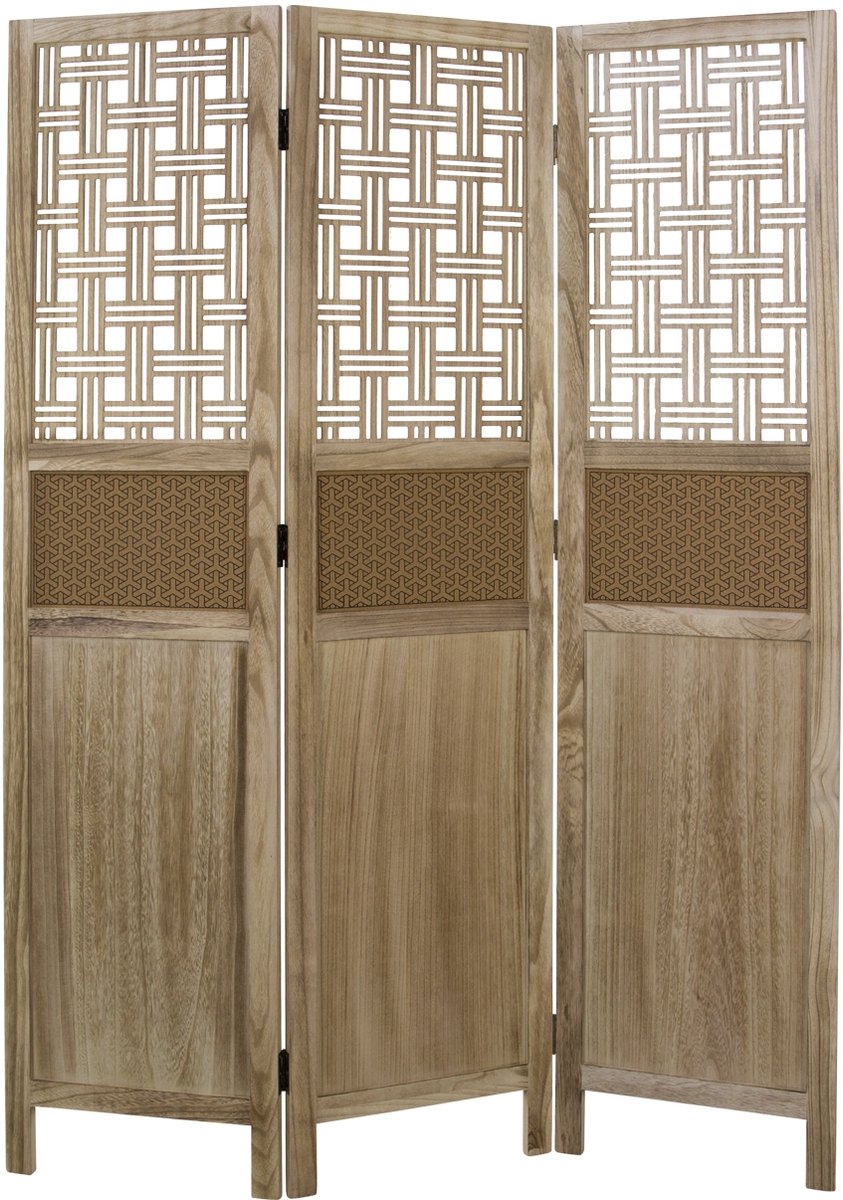 Homestyle4u Kamerscherm - 120x170 cm - 3-delig - bruin