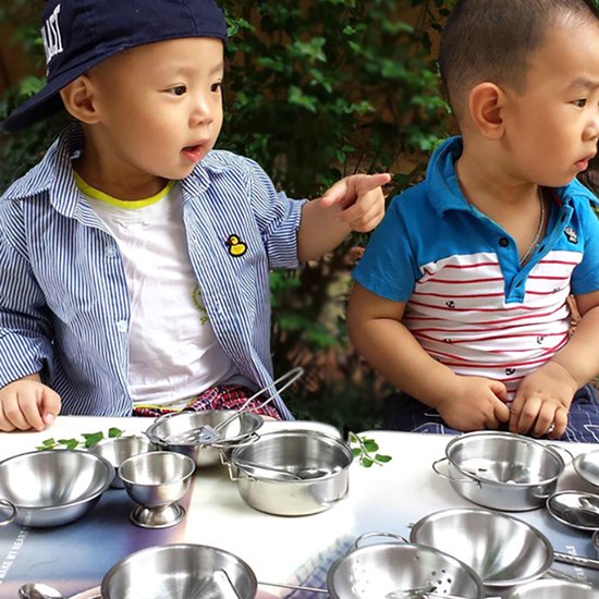 32pcs mini keukengerei speel set keuken pan pot schotel roestvrij kind kinderen rol speel speelgoed cadeau - speelgoed kopen? | Korting tot 62