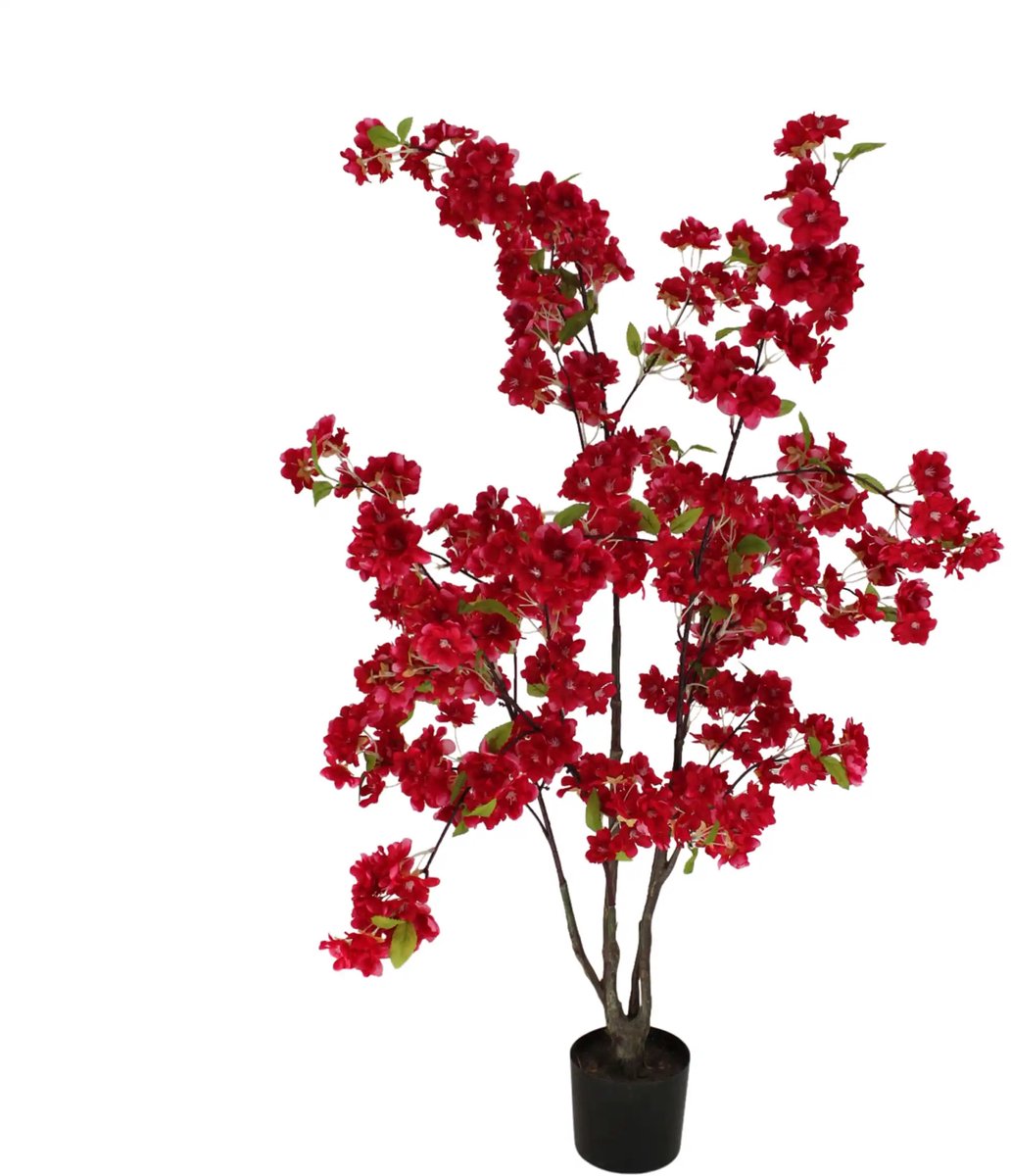 Tree blossom artificial 51x46x115cm bloesem boom donker roze