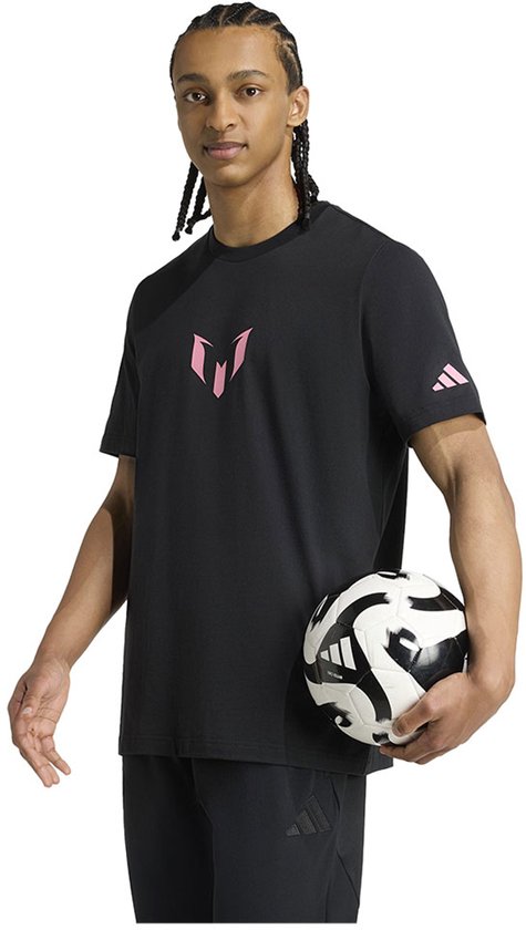 T-shirt graphique Adidas Messi à manches courtes , Zwart L, pour homme