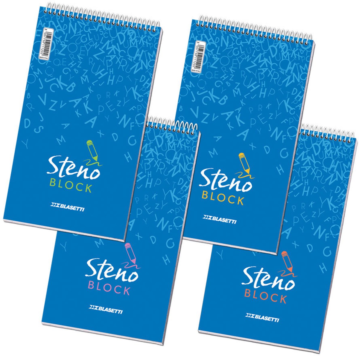 Blasetti 1120 schrijfblok & schrift 80 vel Blauw