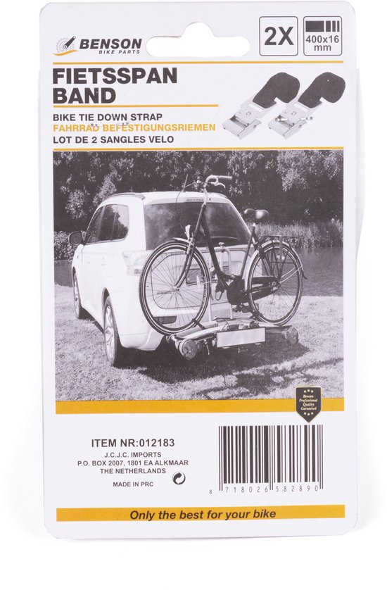 Benson Fietsriempjes met Metalen Gesp t.b.v. Fietsdrager 2 stuks van Benson — afbeelding 3