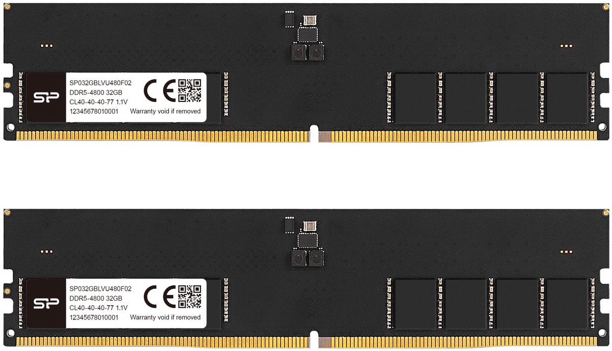 Silicon Power - Desktopgeheugen - Ddr5 - 64Gb - - - Udimm - Sp064Gblvu480F22