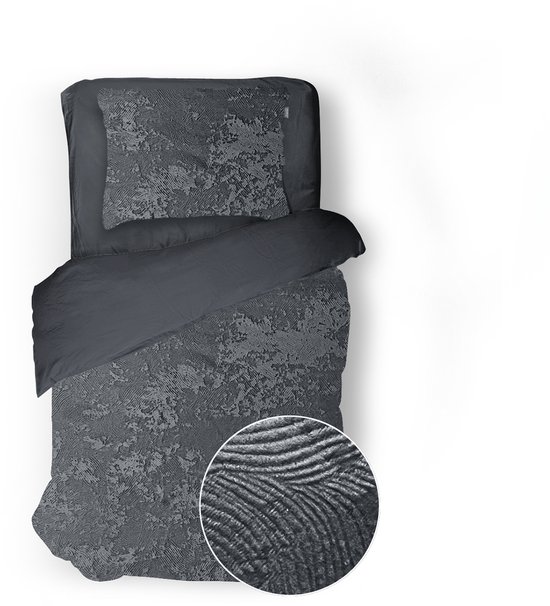 Eleganzzz Dekbedovertrek 3D Embossed Velvet Wave - bordeaux 240x200/220cm