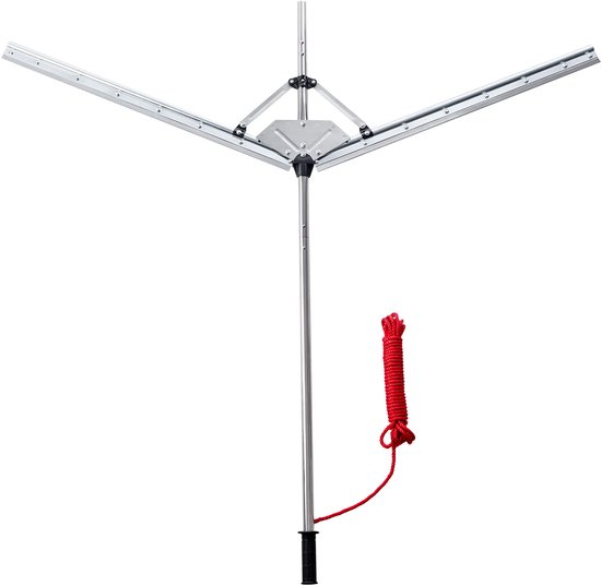 Vijverhark met Een Maximale Snijbreedte Van 157 Cm, Stalen Messen En 9 M Nylon Touw, Wateronkruidverwijderaar voor Lisdodden, Riet En Waterleliebladeren — afbeelding 3