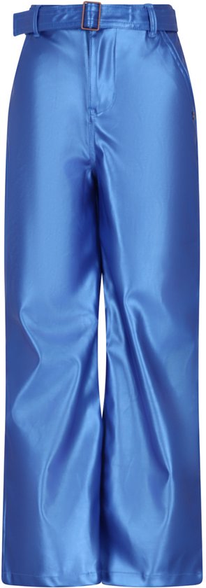 NoNo winter nep leren wide leg broek meisjes - blauw - Simona