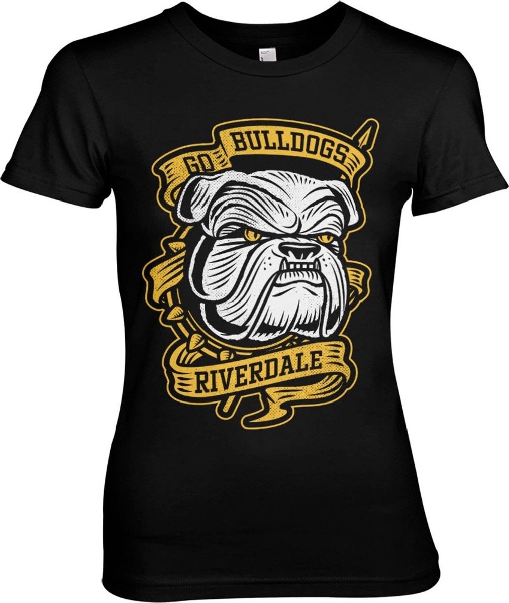 Riverdale Go Bulldogs Girly Tee Damen T-Shirt Black-S