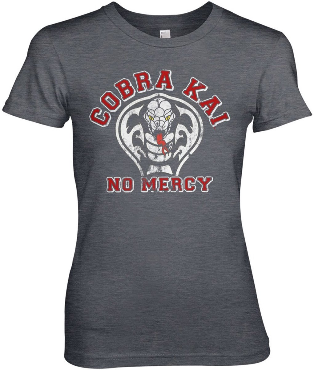 Cobra Kai No Mercy Girly Tee dames-T-shirt Dark-Heather
