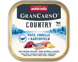 Animonda Dog - GranCarno Country Adult 22x150g - Kalkoen, forel & aardappel