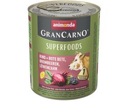 Animonda hondenblik GranCarno Adult Superfood 6x800g - rund + rode biet