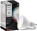 Calex Smart LED lamp met GU10 fitting, 4.9W, 345 lumen, RGB en instelbaar wit licht, werkt met WiFi en spraakassistenten.