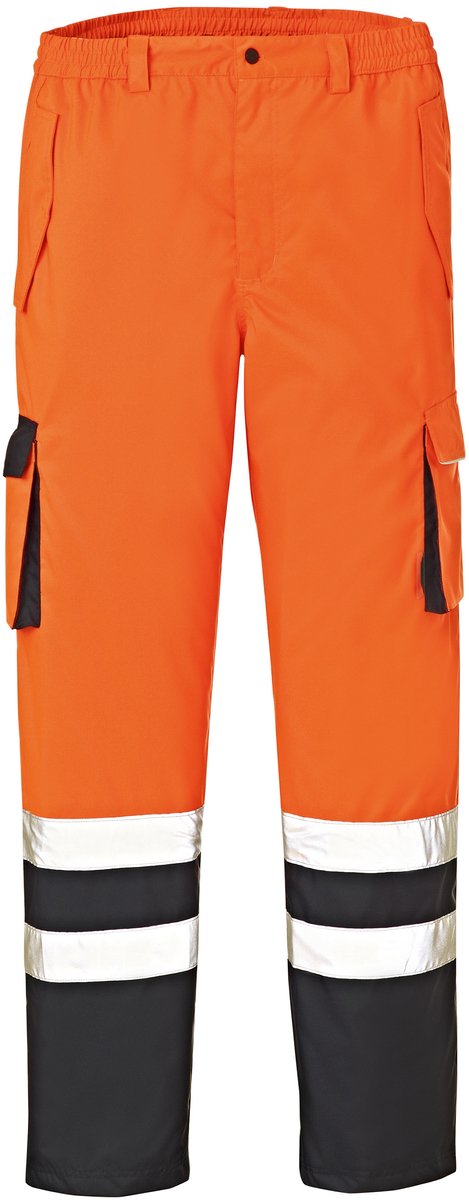4PROTECT Warn-Wetterschutzhose Baltimore Leuchtorange/Navy-S