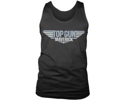 Top Gun Maverick Distressed Logo Tank Top Black-L