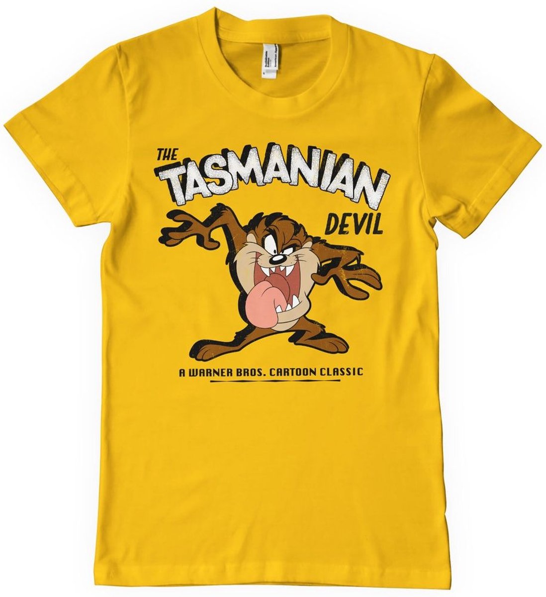 Looney Tunes T-Shirt The Tasmanian Devil T-Shirt WB-1-LT015-H57-16 Gold-L