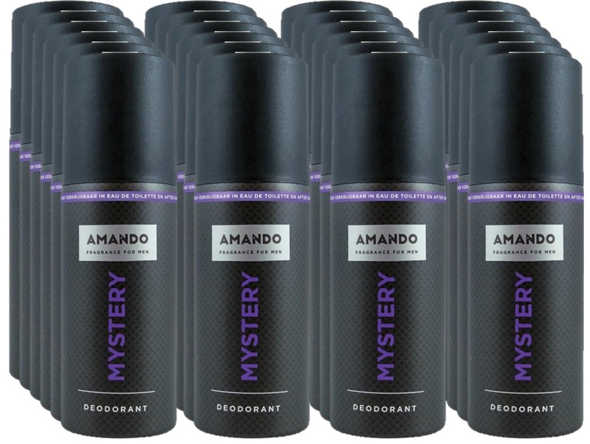 Amando Deodorant Spray Mystery 150 ml - Voordeelverpakking 24 stuks