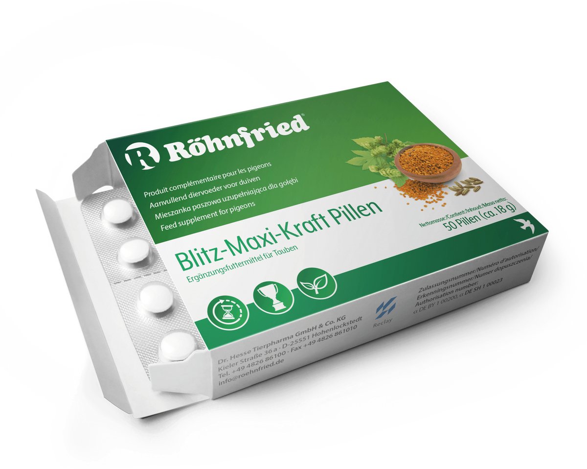 Blitz Maxi Kraft Pillen - 50 tabletten - voor postduiven