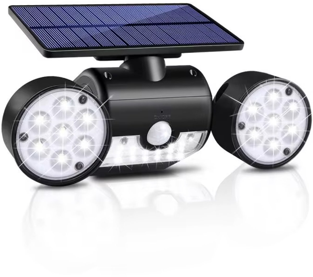 Solar LED Wandlamp Buiten met Bewegingssensor – Energiezuinige Tuinlamp, Beveiligingslamp, Buitenverlichting, Tuinverlichting, Opritlamp, Terraslamp, Weerbestendig, Automatisch Aan bij Beweging, Draadloze Zonneverlichting