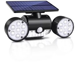Solar LED Wandlamp Buiten met Bewegingssensor – Energiezuinige Tuinlamp, Beveiligingslamp, Buitenverlichting, Tuinverlichting, Opritlamp, Terraslamp, Weerbestendig, Automatisch Aan bij Beweging, Draadloze Zonneverlichting