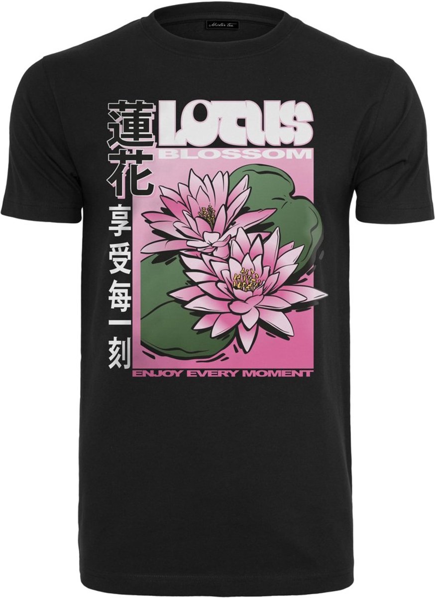 Mister Tee Lotus Flower Heren Tshirt S Zwart