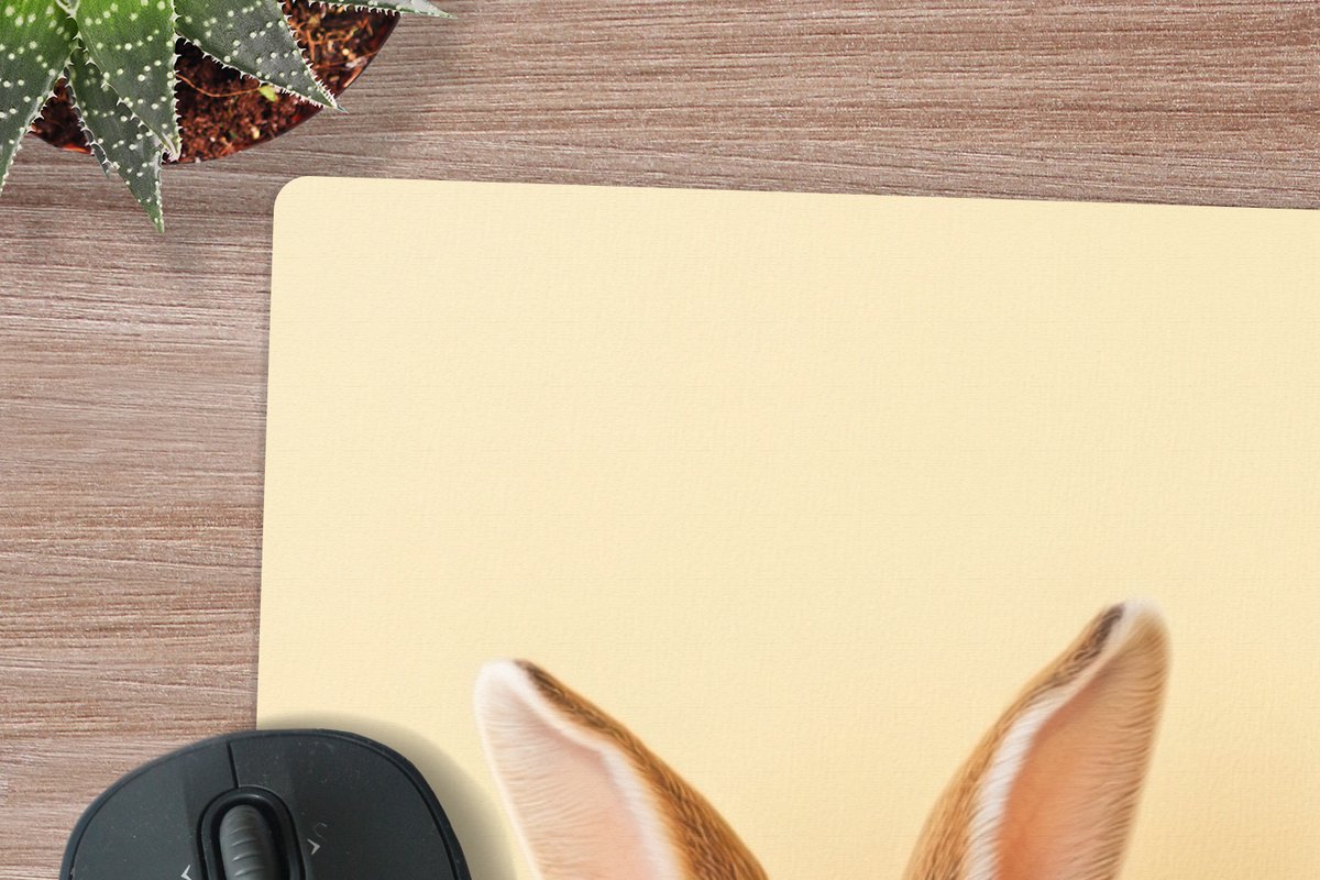 Muismat XXL 90x60 cm - Bureau onderlegger - Bureau mat Eieren - Konijn - Pasteltinten - Bureaumat - Gaming mousepad xl - Bureaulegger groot - Computer deskmat
