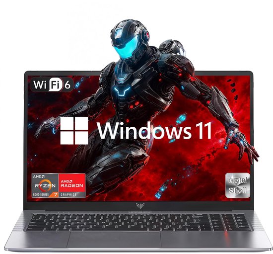 2025 AMD laptop, 16. 1-inch Laptop met AMD Ryzen 7 5000 Serie (8C/16T, tot 4.3GHz), 16GB RAM 512GB NVMe SSD Windows 11 Laptop,Radeon RX Vega 8 graphics, WiFi 6 - Acemagic - Hoofdafbeelding