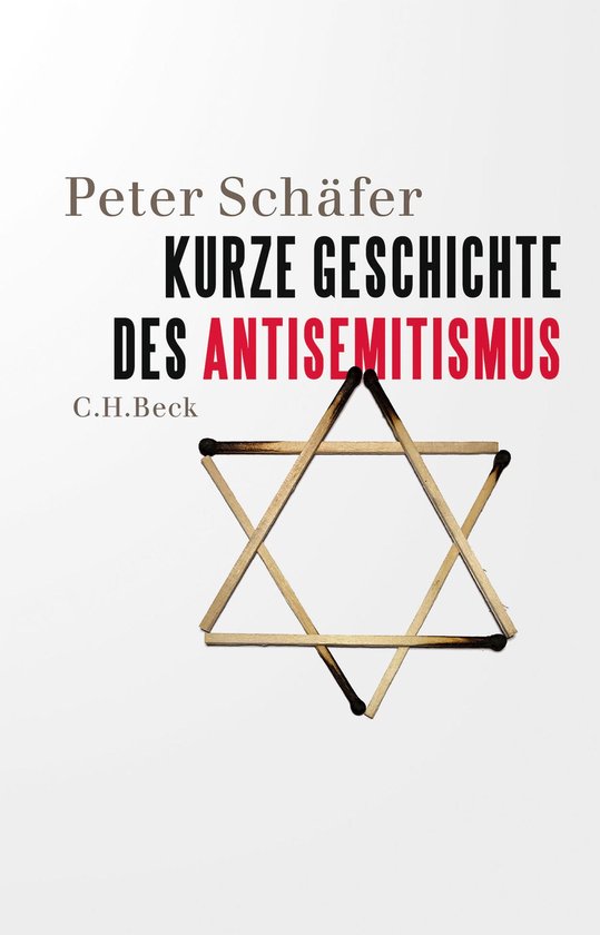 Boek 'Kurze Geschichte des Antisemitismus' met Davidster van lucifers. Peter Schäfer, C.H.Beck.