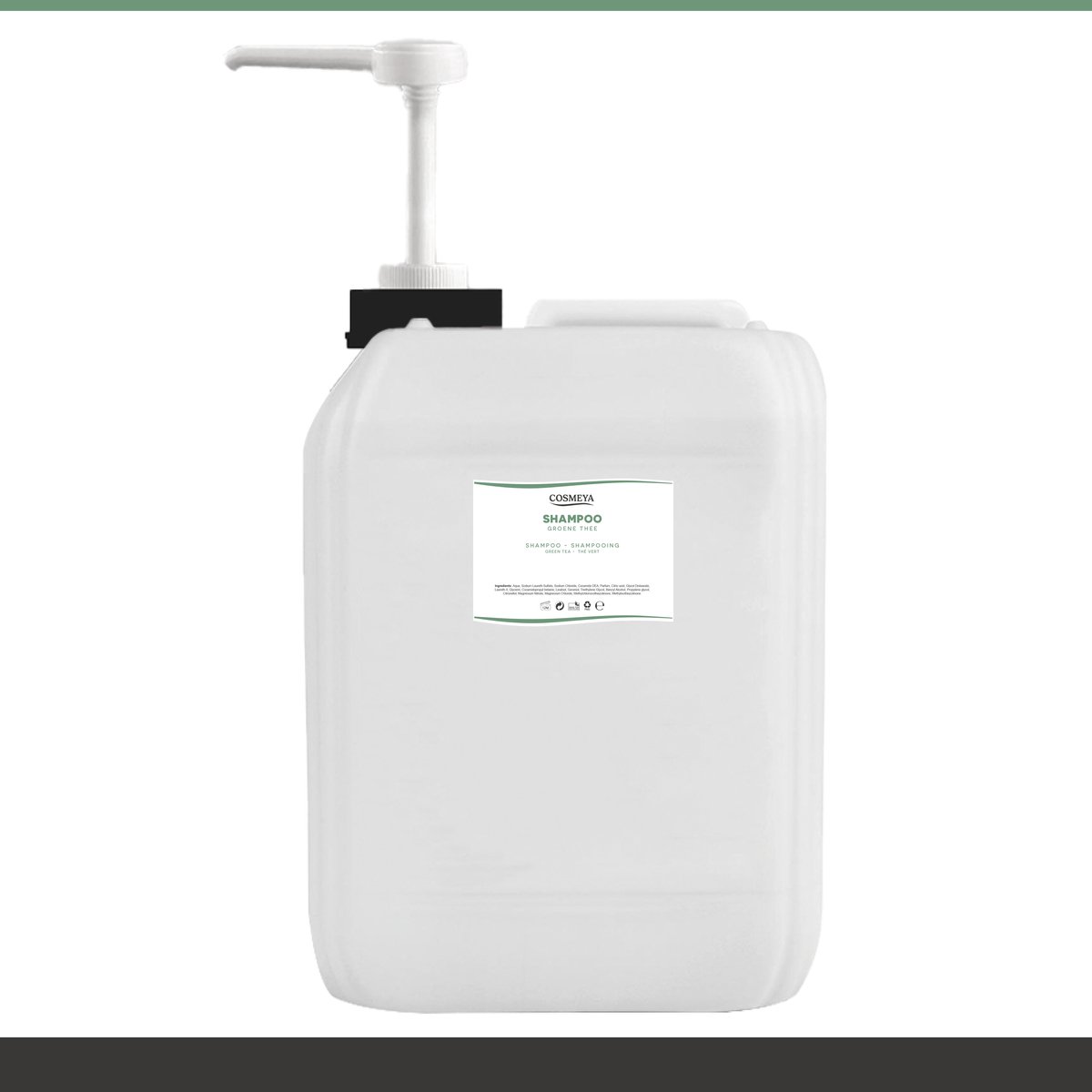 Shampoo - Groene thee - Transparant - 12 Liter - Jerrycan - Met pomp - Shampooing - Navulling Q7