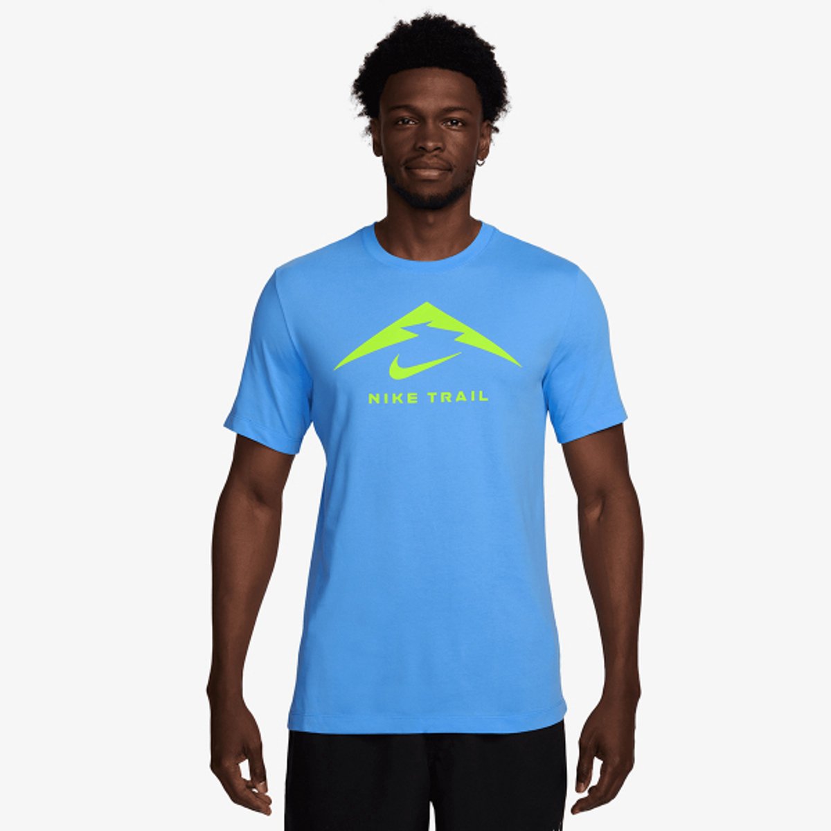 Nike Dri-FIT Trail Logo Shirt Heren Blauw