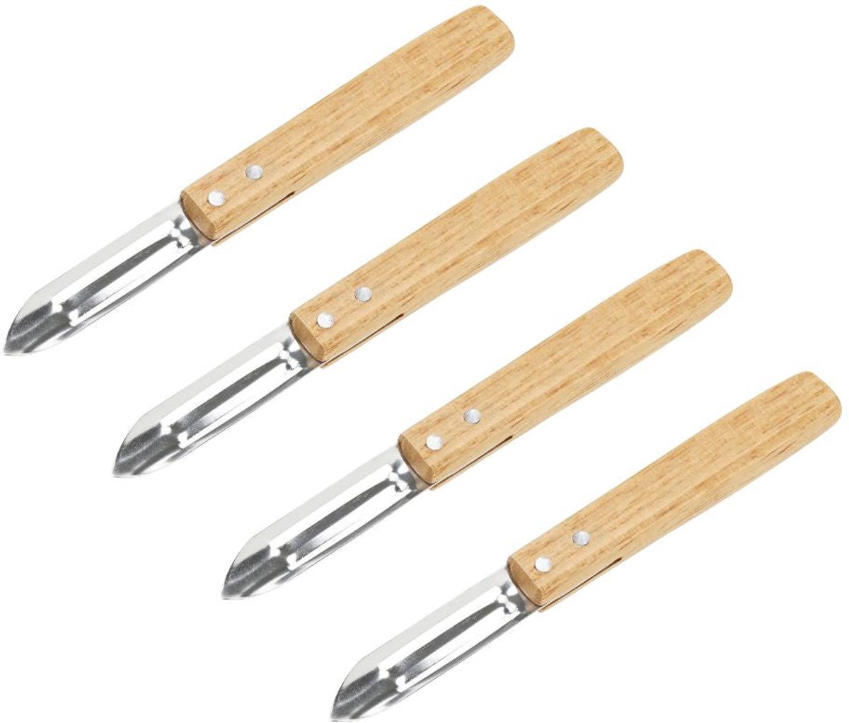 Set van 4 Econoom Schilmesjes Nature 16 cm Nirosta