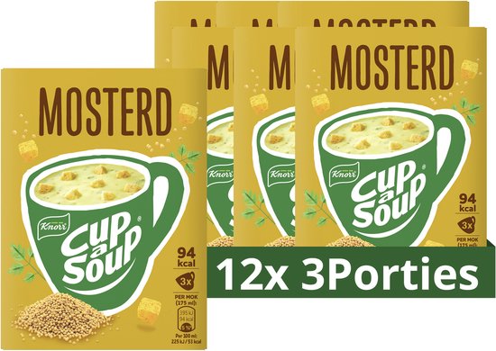 Knorr Cup A Soup - Mosterd - zonder smaakversterkers, kleurstoffen en conserveermiddelen - 36 Porties
