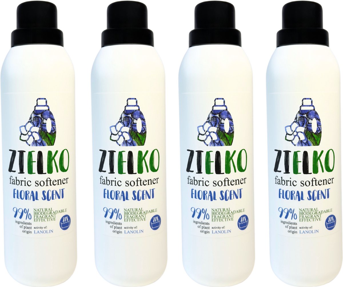 ZIELKO Wasverzachter Bloemengeur – 4×1000ml – Voordeelverpakking