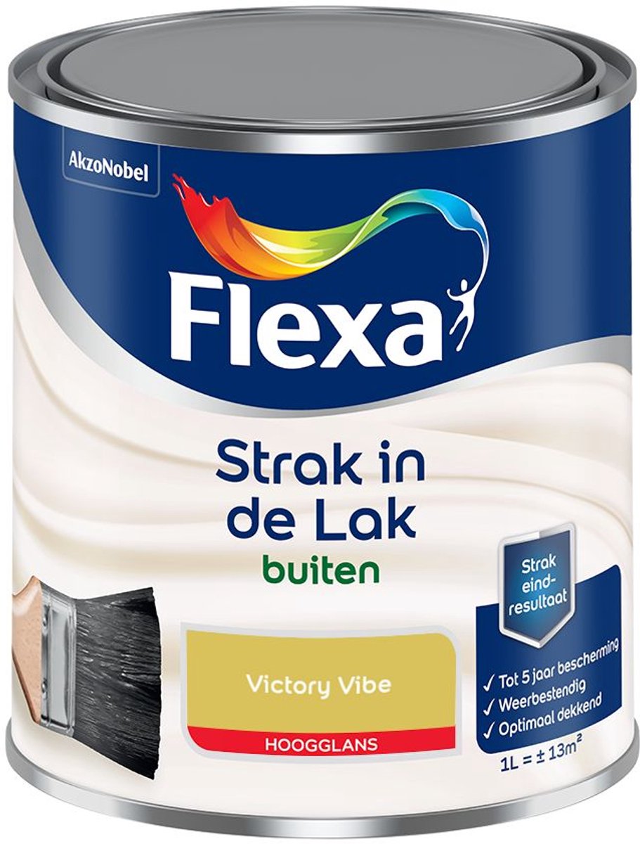Flexa - Strak in de Lak Buitenlak Hoogglans - Victory Vibe - Kleur van het jaar 2026 - Mengverf - 1 L