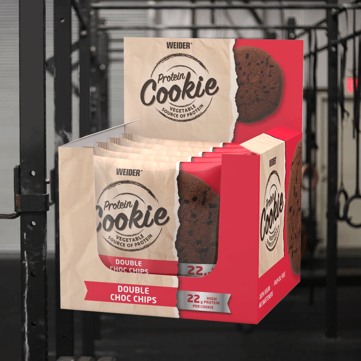 Weider Protein Cookies (12x90g) Double Choc Chips - Functionele voeding - Eiwit Snacks