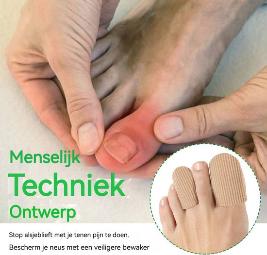 Teenbeschermers - 10 stuks - Gel teenhoezen - Beschermhoezen tegen eelt, blaren & ingegroeide nagels - (8 S maat + 2 M maat) - Herbruikbaar van Merkloos — afbeelding 3