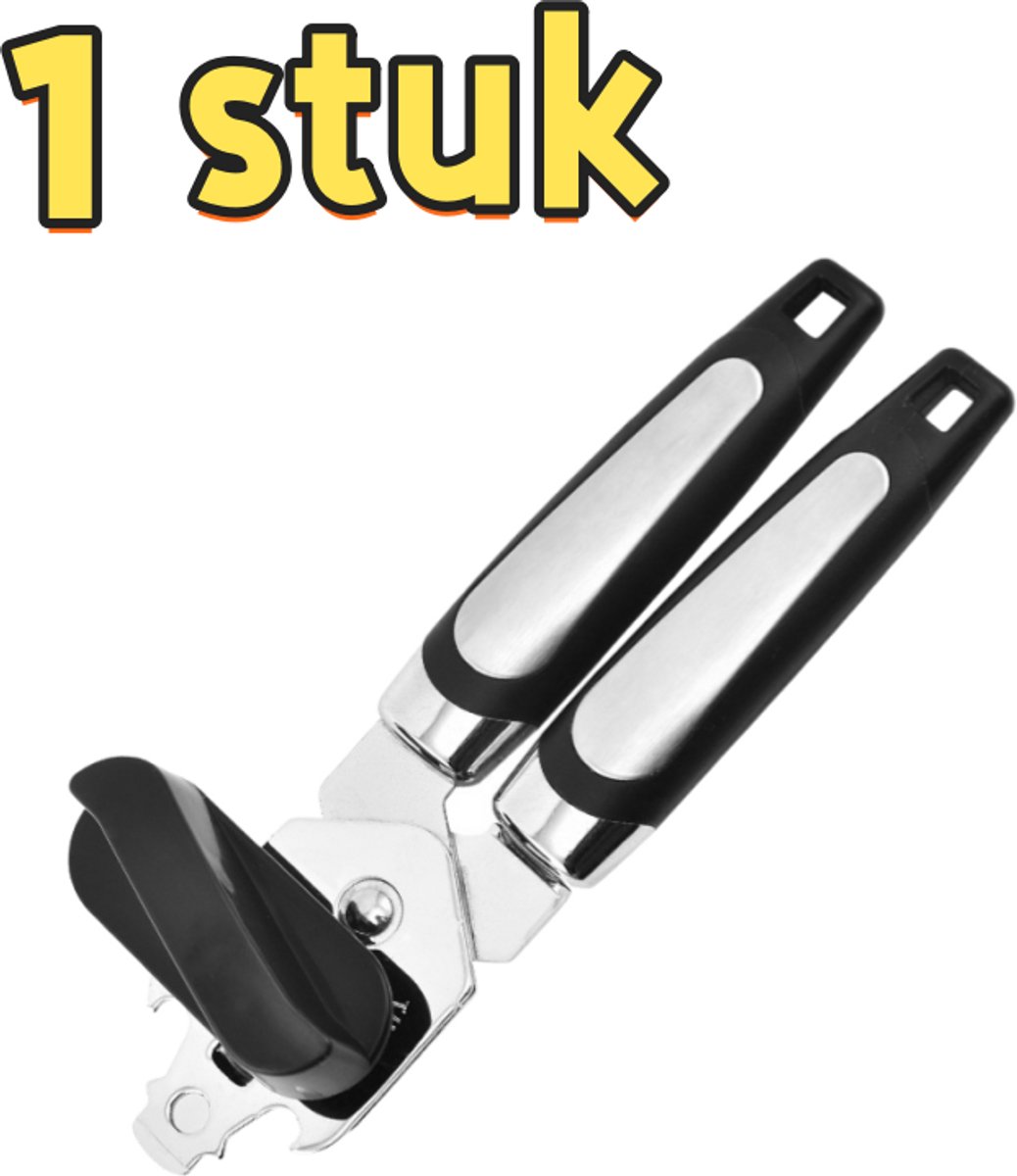1 artikel - Blikopener - Handmatig - Dekselopener - Handheld - Roestvrij staal - Handvriendelijk