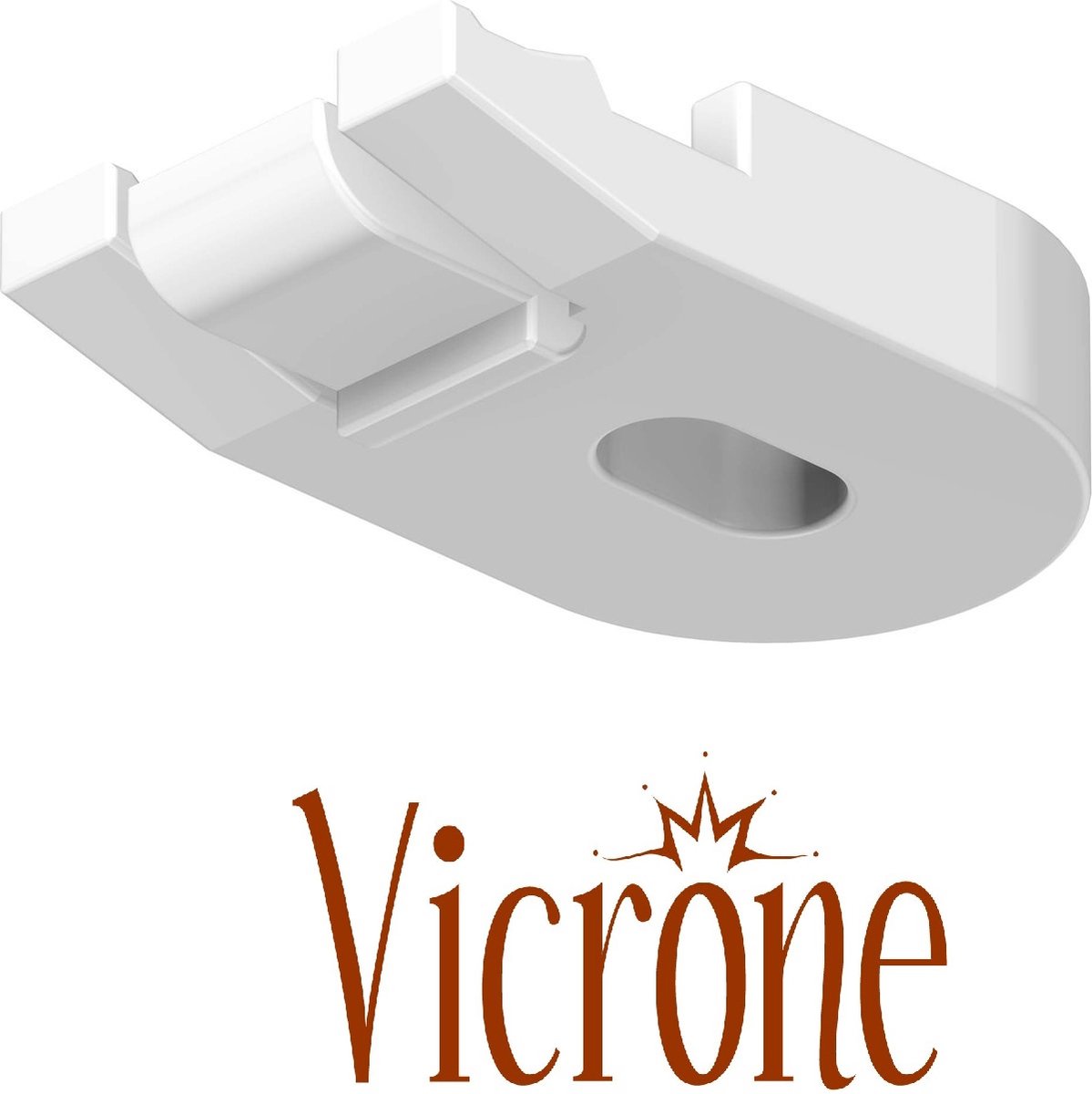 Vicrone® - Plafondsteun - aluminium gordijn rail - met sleufgat - Rond - 2 stuks